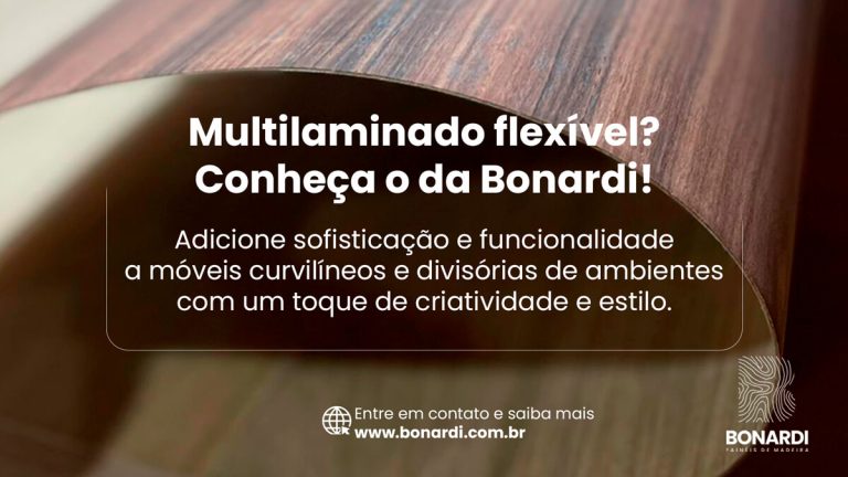 Multilaminado flexível: criatividade e funcionalidade para projetos com superfícies curvas