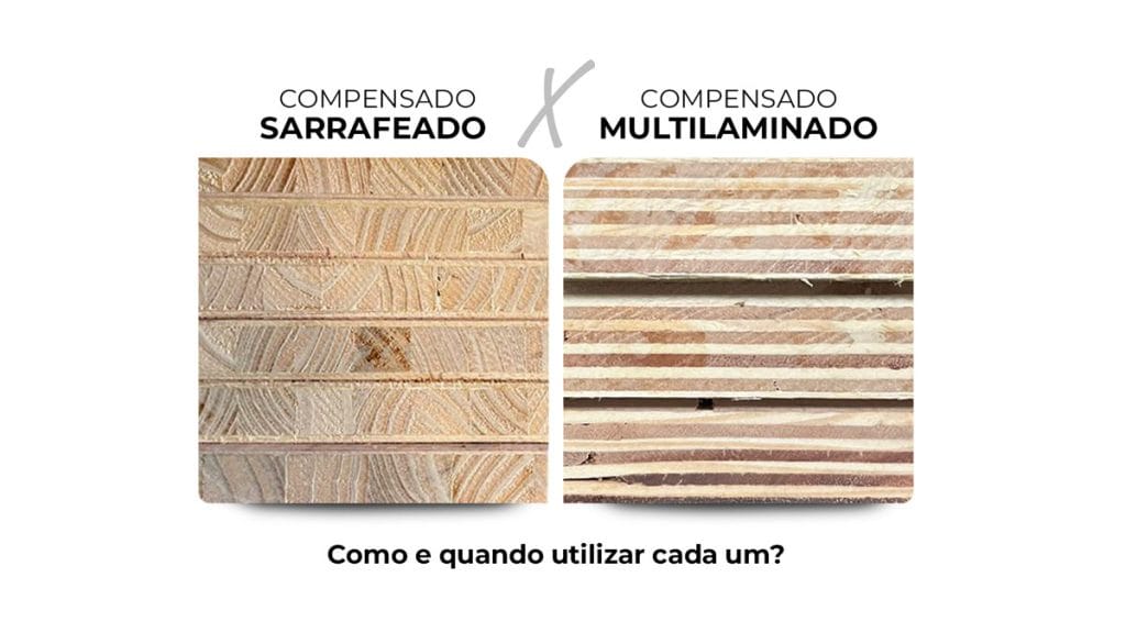 Entenda as diferenças entre Compensado Multilaminado e Compensado Sarrafeado: aplicações, benefícios e a melhor escolha para seu projeto